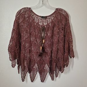 Hot Kiss, Hobo Crochet Chawl. One Size. Beautiful